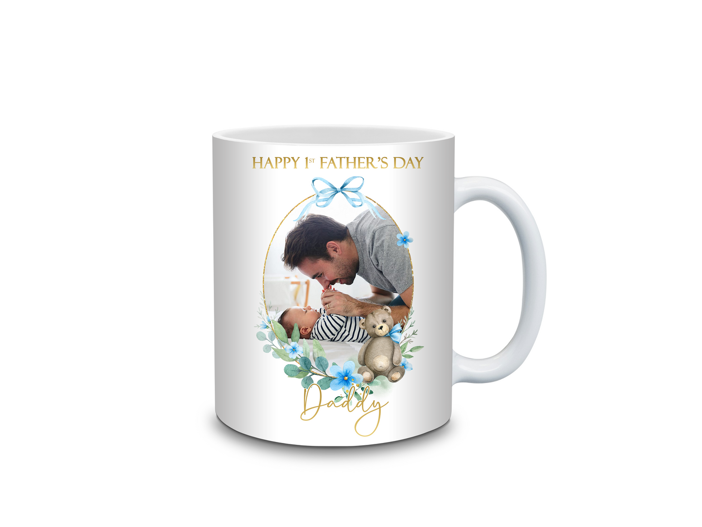 Personalized 'Happy 1st Father's Day Daddy' A5 Card – Photo Insert
