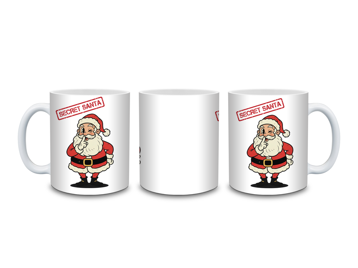 Secret Santa Mug – Cute Winking Santa Design | Christmas Gift for Colleagues & Friends