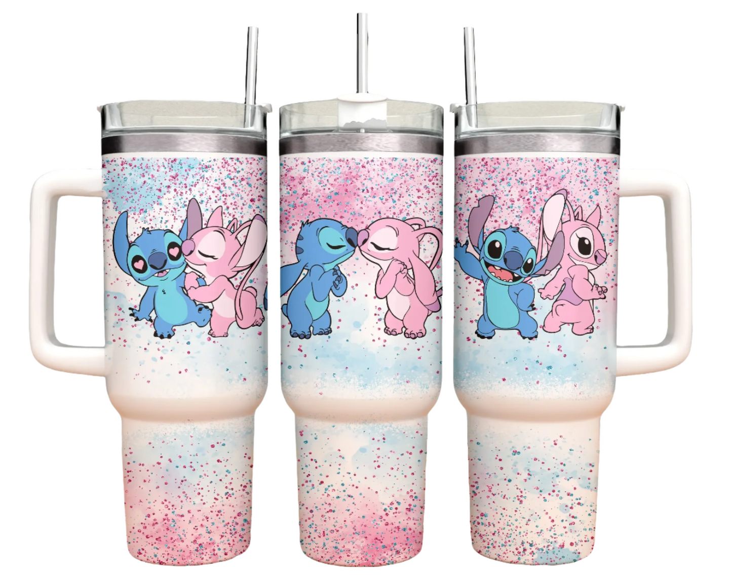 40oz Tumbler - Stitch and Angel