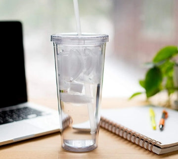 Double Walled Clear Plastic Tumbler 22oz Personalised
