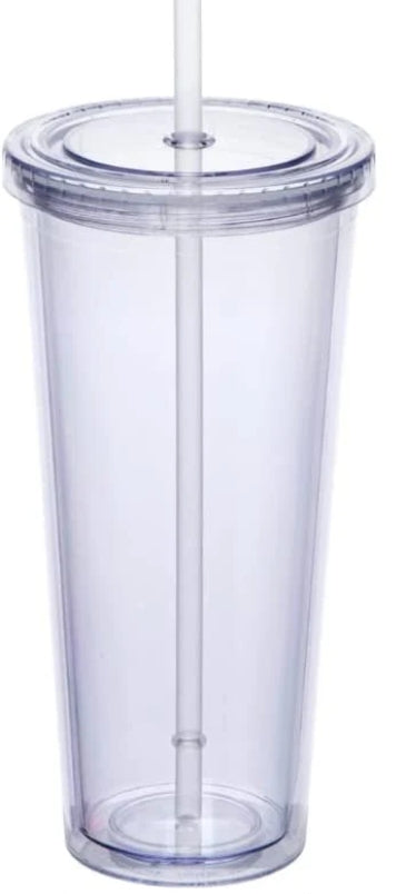 Double Walled Clear Plastic Tumbler 22oz Personalised
