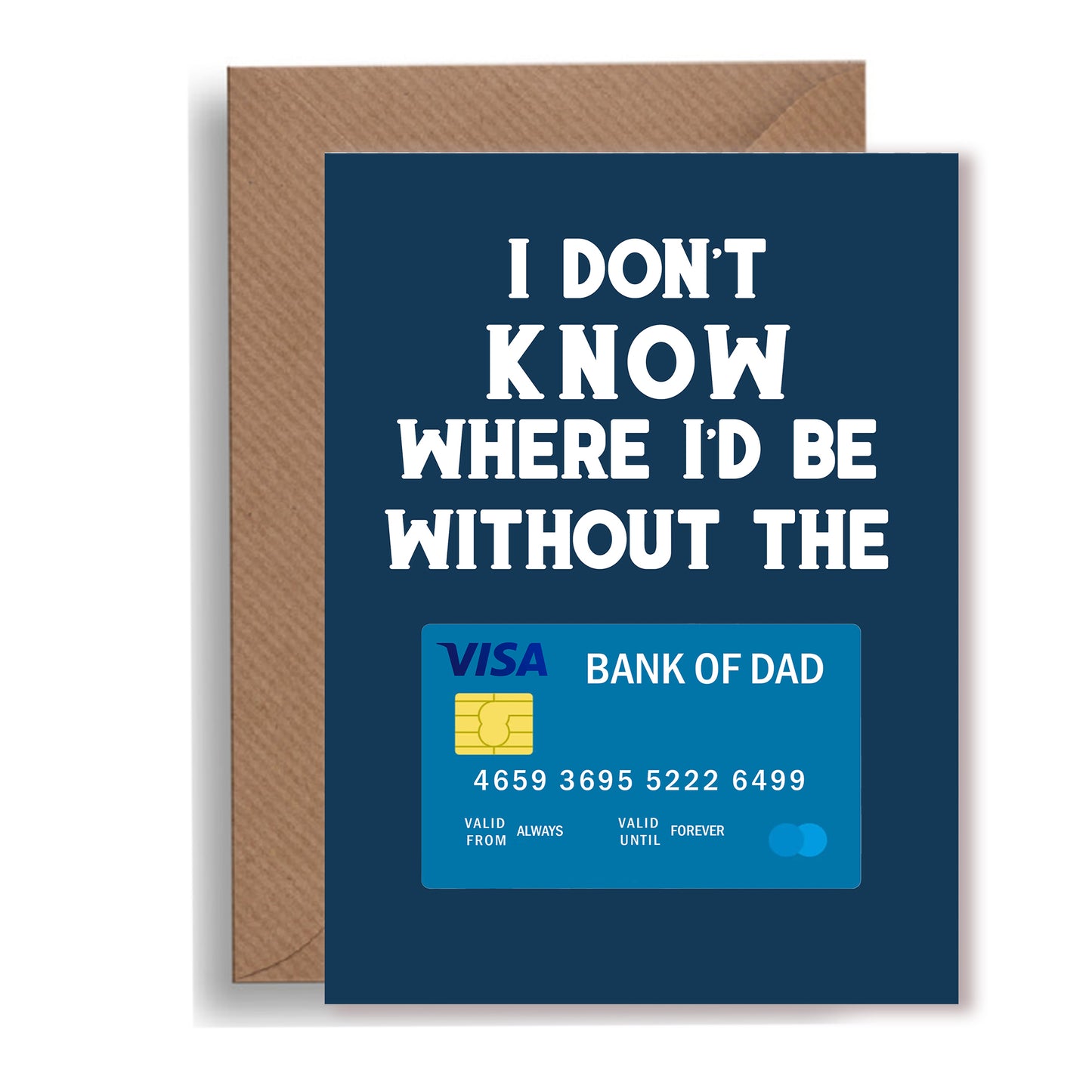 Bank of Dad" Father's Day Card – A Humorous Tribute to Dad's Generosity