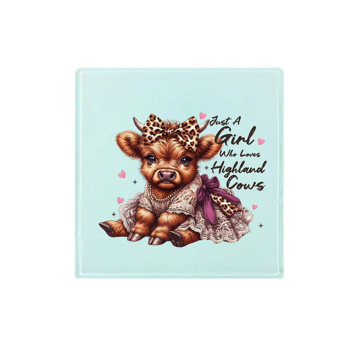 Just a girl who loves Highland Cow Gift Box – Mug, Tote Bag, Coaster & Keyring Set