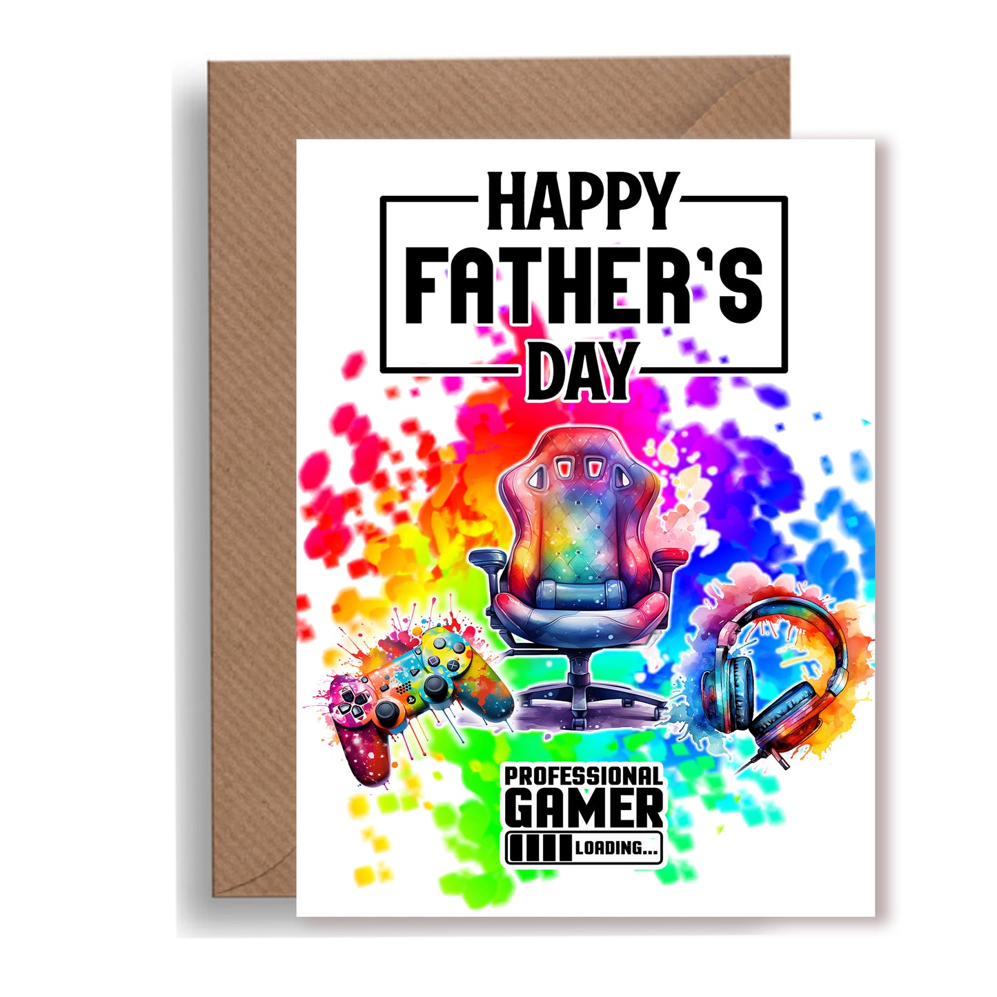 Professional Gamer Loading (playstation)..." – Father's Day Card for Gaming Dads