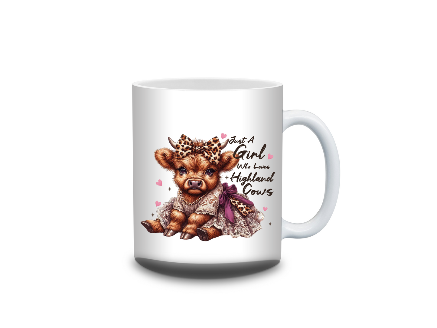 Just a girl who loves Highland Cow Gift Box – Mug, Tote Bag, Coaster & Keyring Set