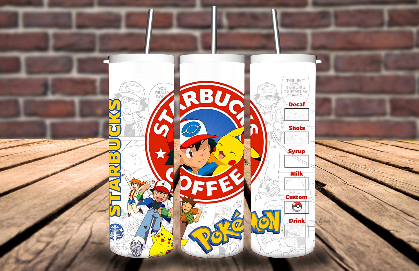 20oz Tumbler - Pokemon inspired - Personalise with name