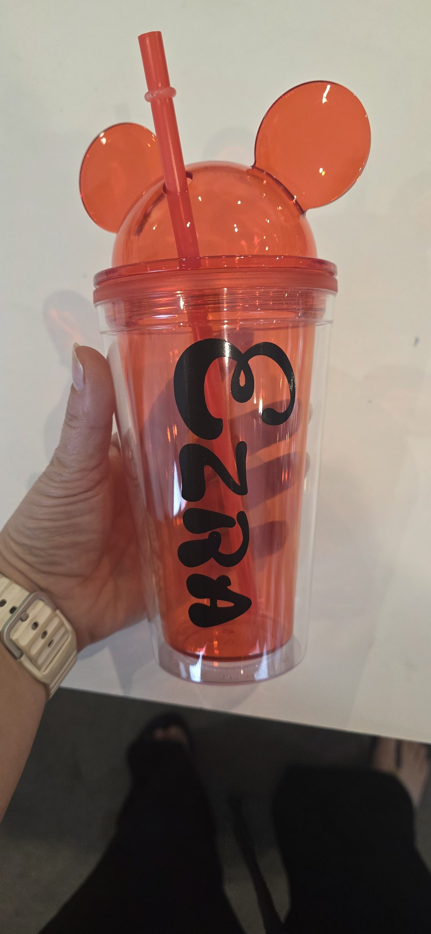 Mickey Straw Tumbler - 16oz Personalised