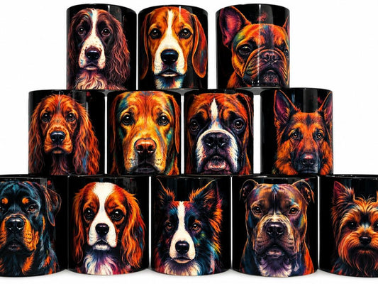 Dog Breed Mug – Colourful Pet Coffee Cup Gift for Dog Lovers