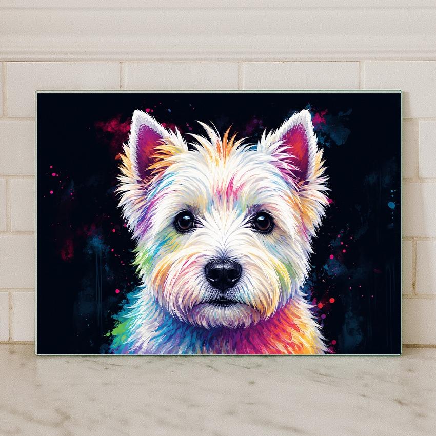 Dog Breed Glass Chopping Board – 140+ Breeds Available | Small & Large Worktop Saver