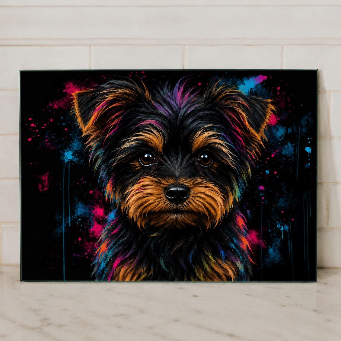 Dog Breed Glass Chopping Board – 140+ Breeds Available | Small & Large Worktop Saver
