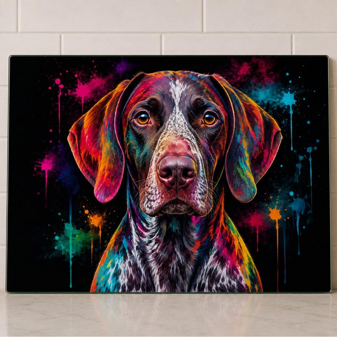 Dog Breed Glass Chopping Board – 140+ Breeds Available | Small & Large Worktop Saver