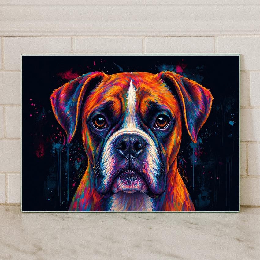 Dog Breed Glass Chopping Board – 140+ Breeds Available | Small & Large Worktop Saver