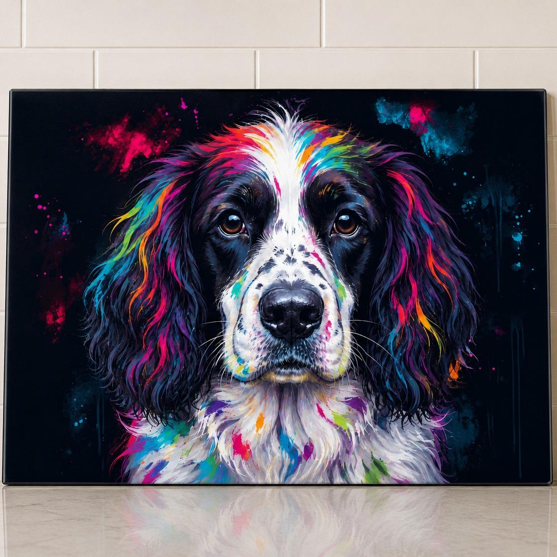 Dog Breed Glass Chopping Board – 140+ Breeds Available | Small & Large Worktop Saver