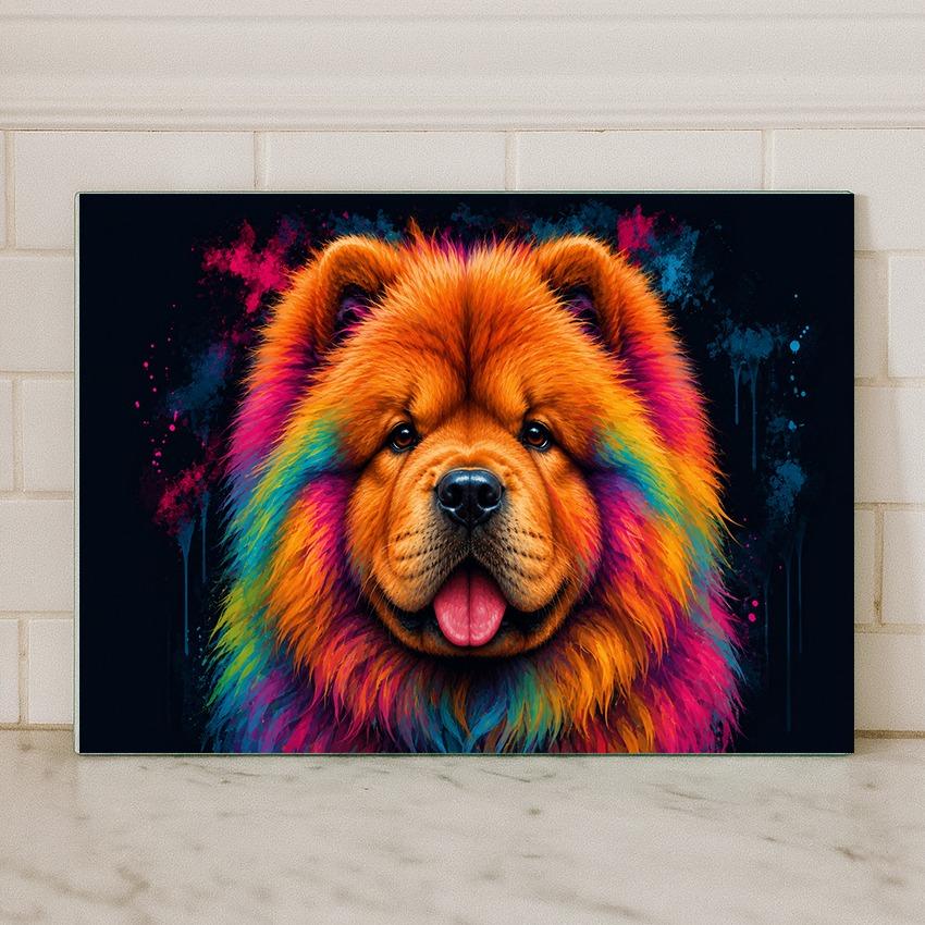Dog Breed Glass Chopping Board – 140+ Breeds Available | Small & Large Worktop Saver