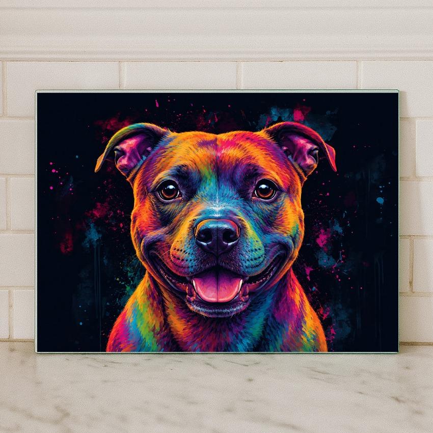 Dog Breed Glass Chopping Board – 140+ Breeds Available | Small & Large Worktop Saver