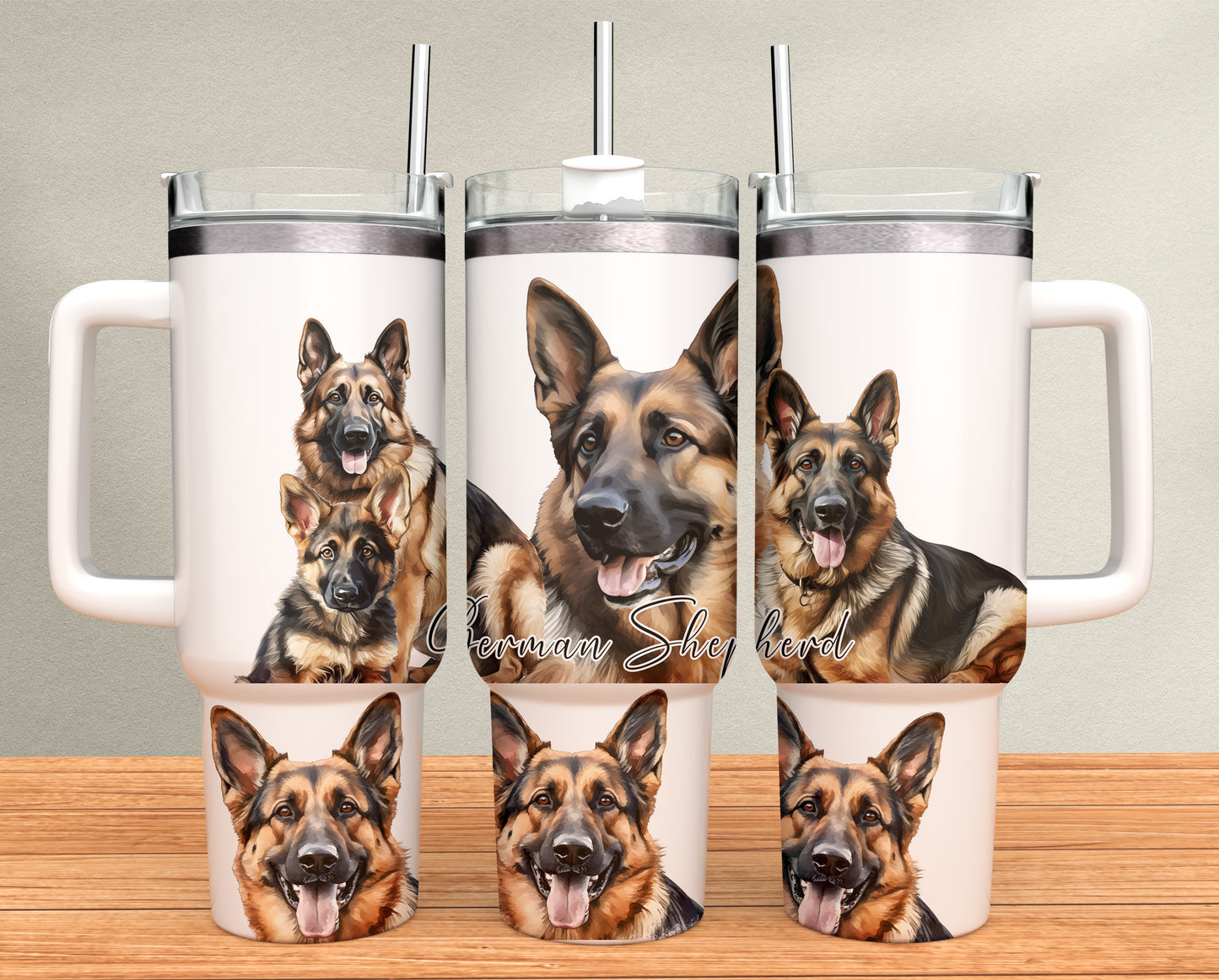 40oz Tumbler - German Shepherd- dog design
