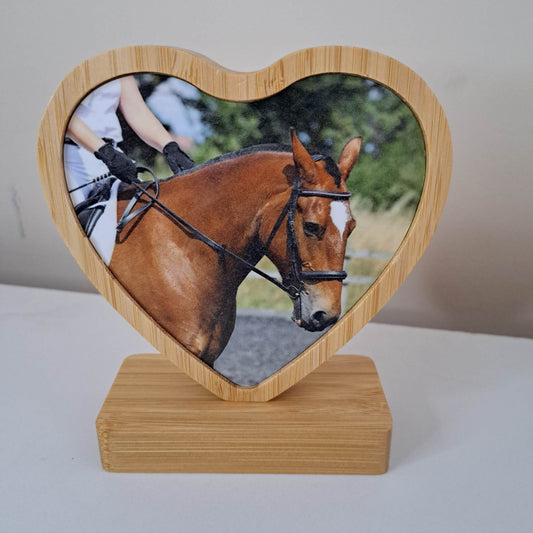 Bamboo Heart Photo Frame