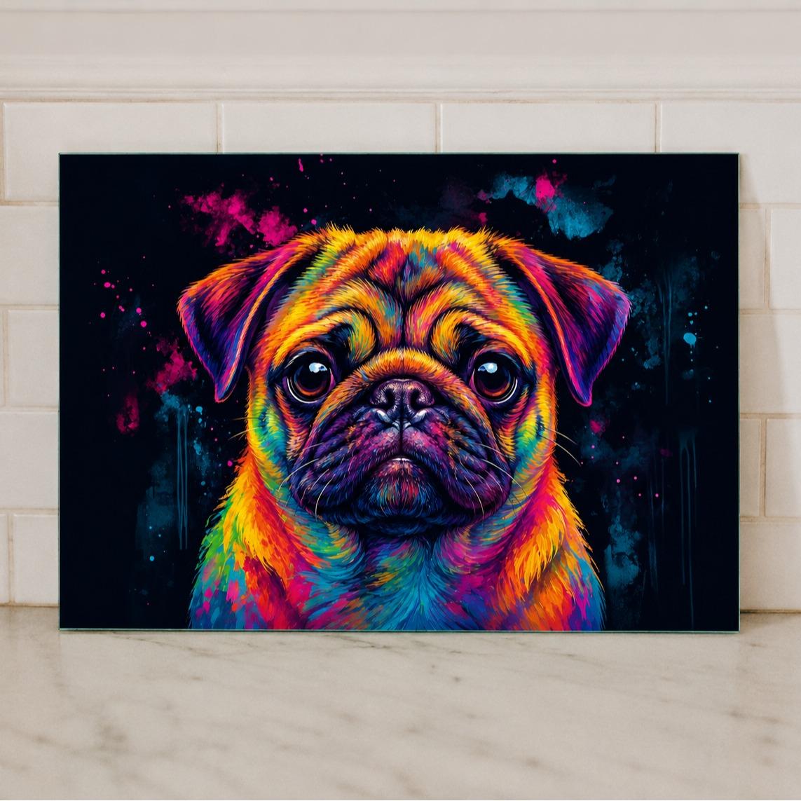Dog Breed Glass Chopping Board – 140+ Breeds Available | Small & Large Worktop Saver
