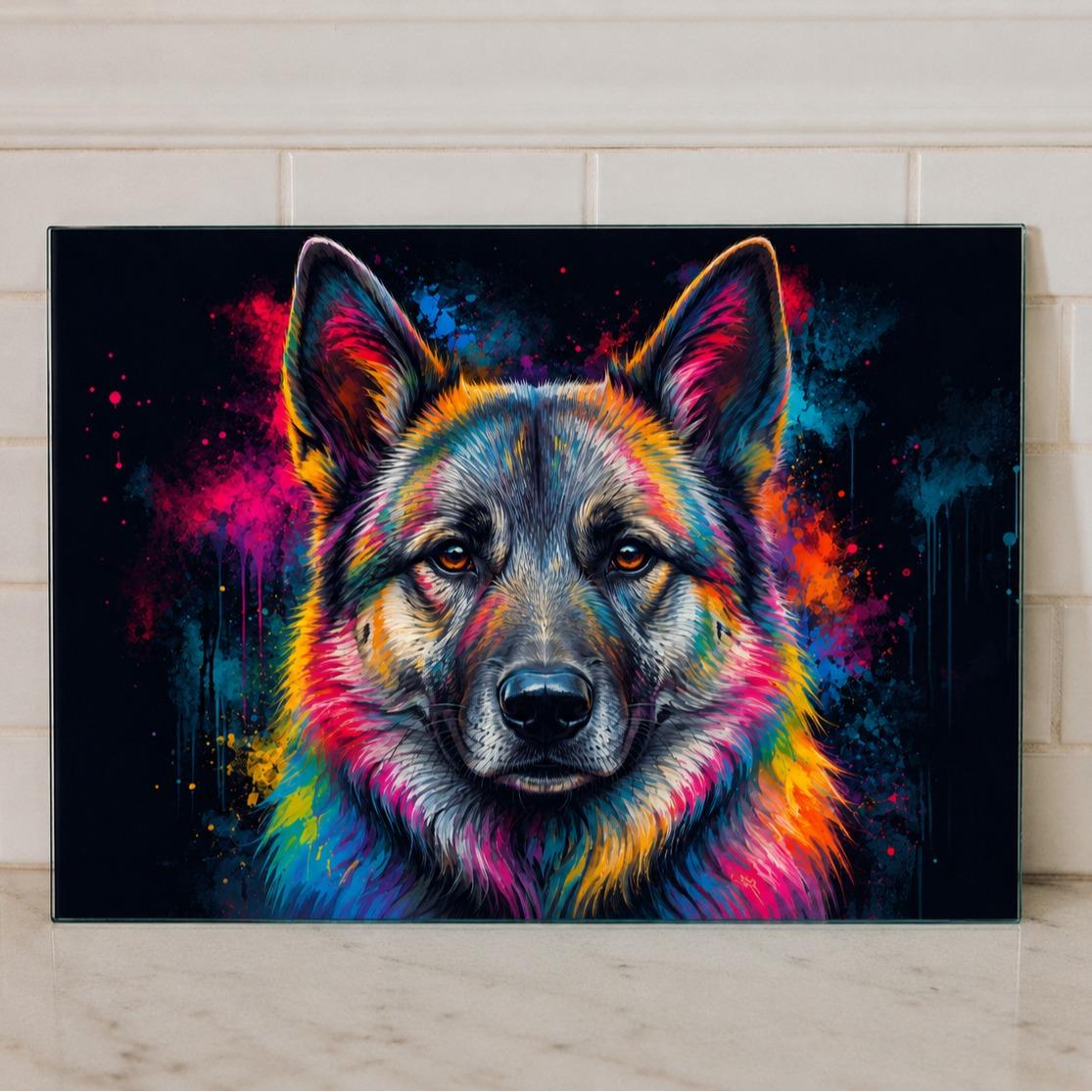 Dog Breed Glass Chopping Board – 140+ Breeds Available | Small & Large Worktop Saver