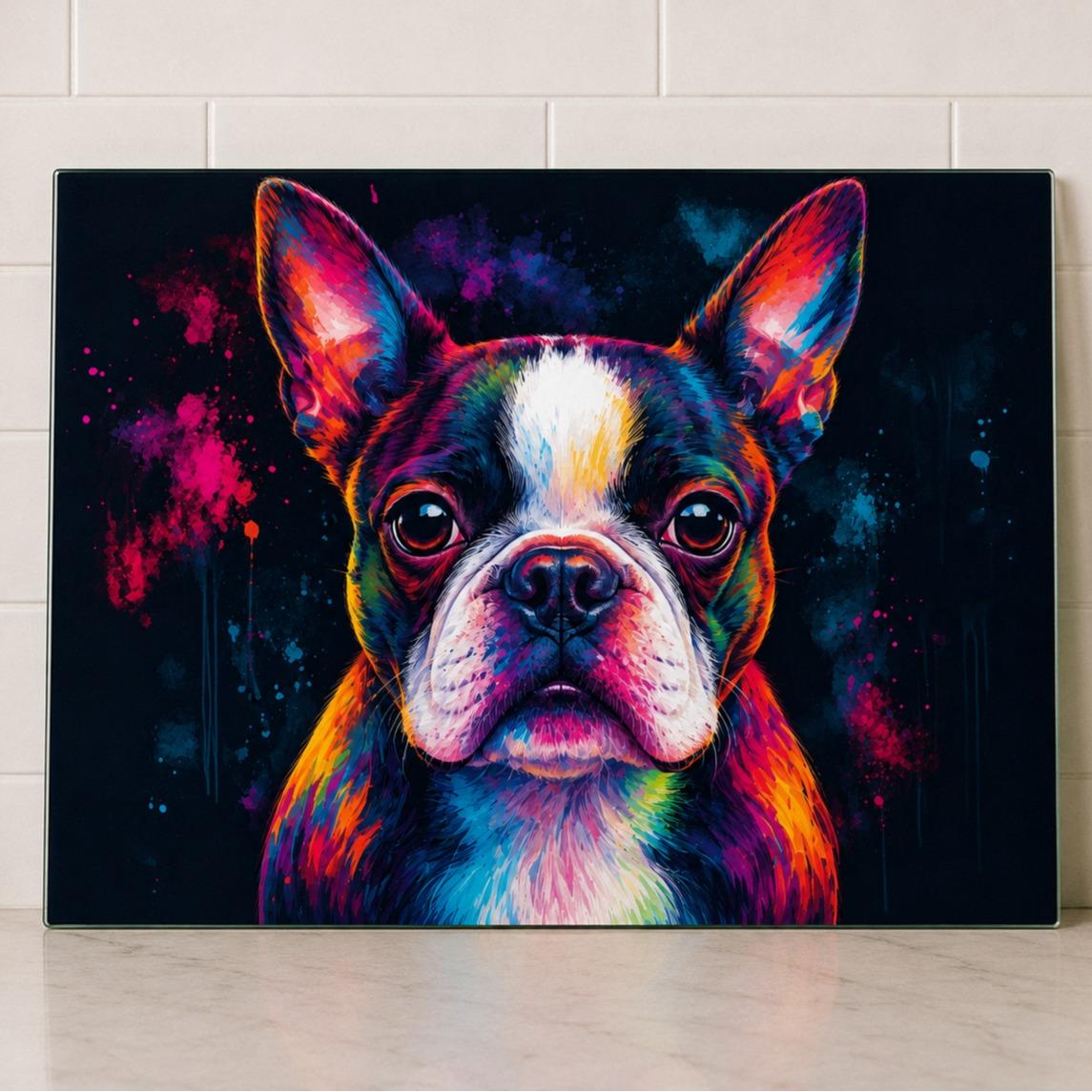 Dog Breed Glass Chopping Board – 140+ Breeds Available | Small & Large Worktop Saver