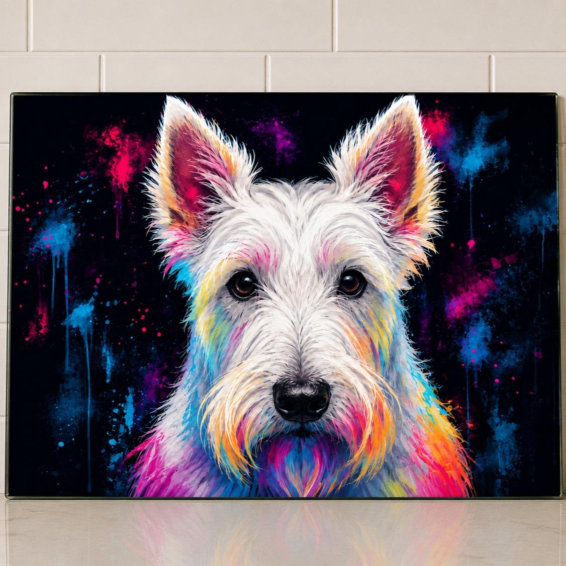 Dog Breed Glass Chopping Board – 140+ Breeds Available | Small & Large Worktop Saver