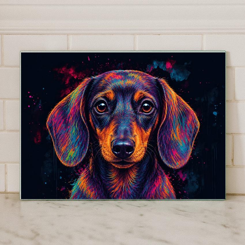 Dog Breed Glass Chopping Board – 140+ Breeds Available | Small & Large Worktop Saver