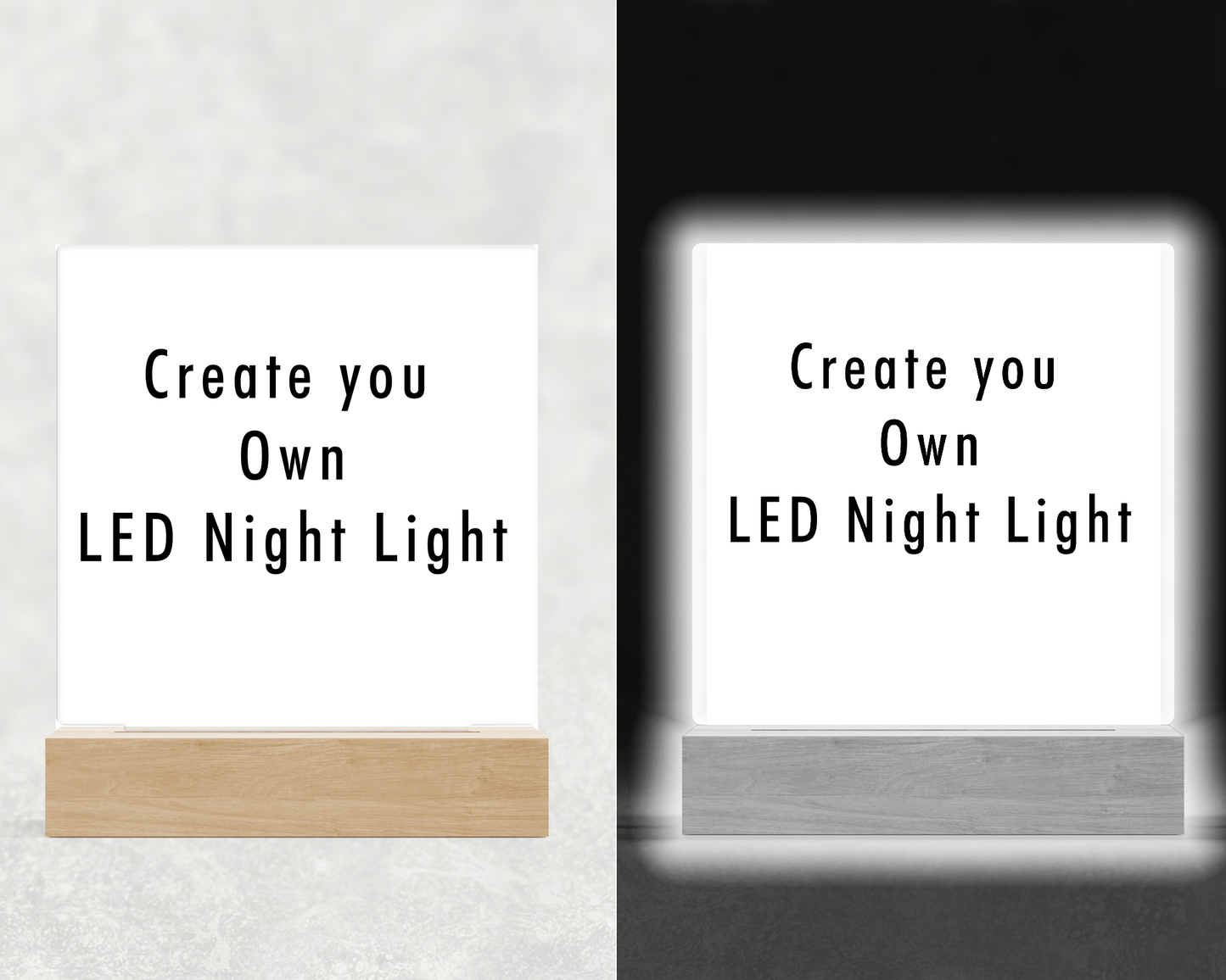 Create your own LED Night Light - Personalise with photo