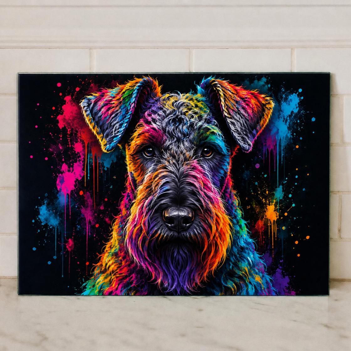 Dog Breed Glass Chopping Board – 140+ Breeds Available | Small & Large Worktop Saver