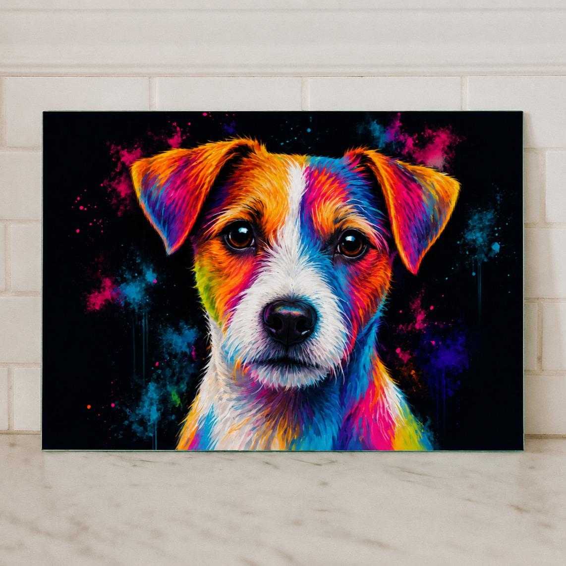Dog Breed Glass Chopping Board – 140+ Breeds Available | Small & Large Worktop Saver