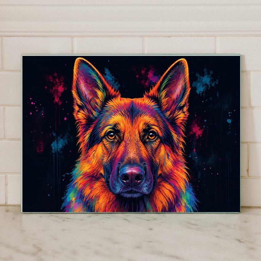 Dog Breed Glass Chopping Board – 140+ Breeds Available | Small & Large Worktop Saver