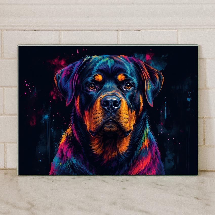 Dog Breed Glass Chopping Board – 140+ Breeds Available | Small & Large Worktop Saver