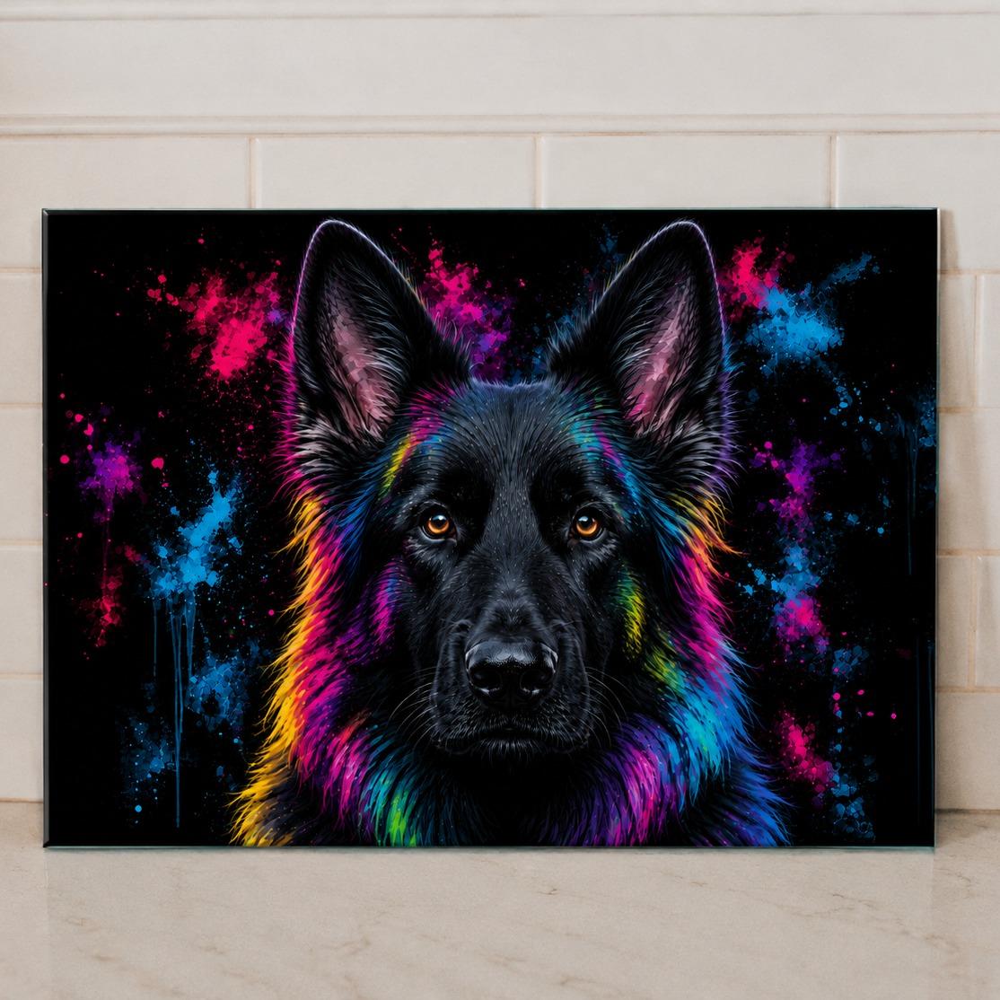 Dog Breed Glass Chopping Board – 140+ Breeds Available | Small & Large Worktop Saver