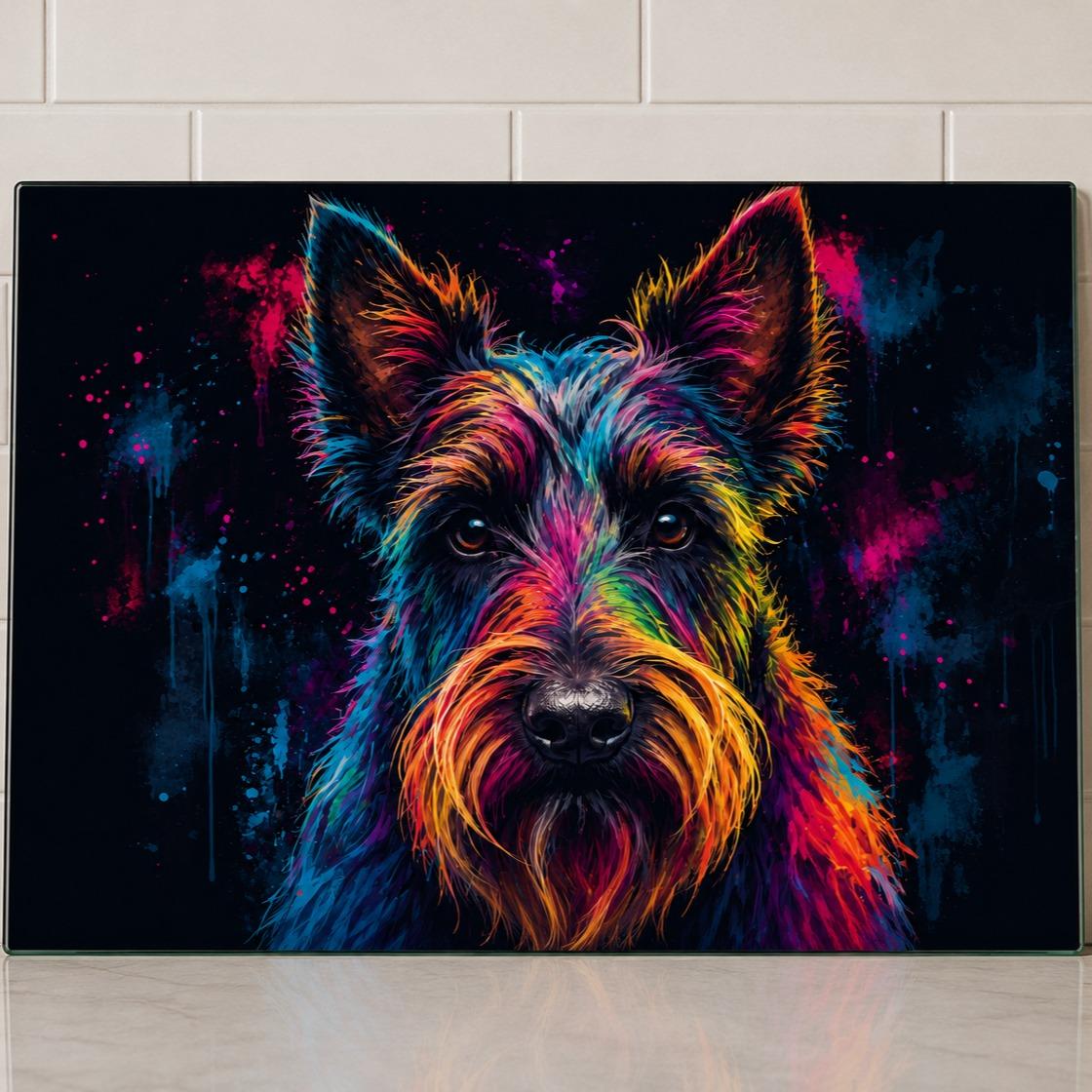 Dog Breed Glass Chopping Board – 140+ Breeds Available | Small & Large Worktop Saver