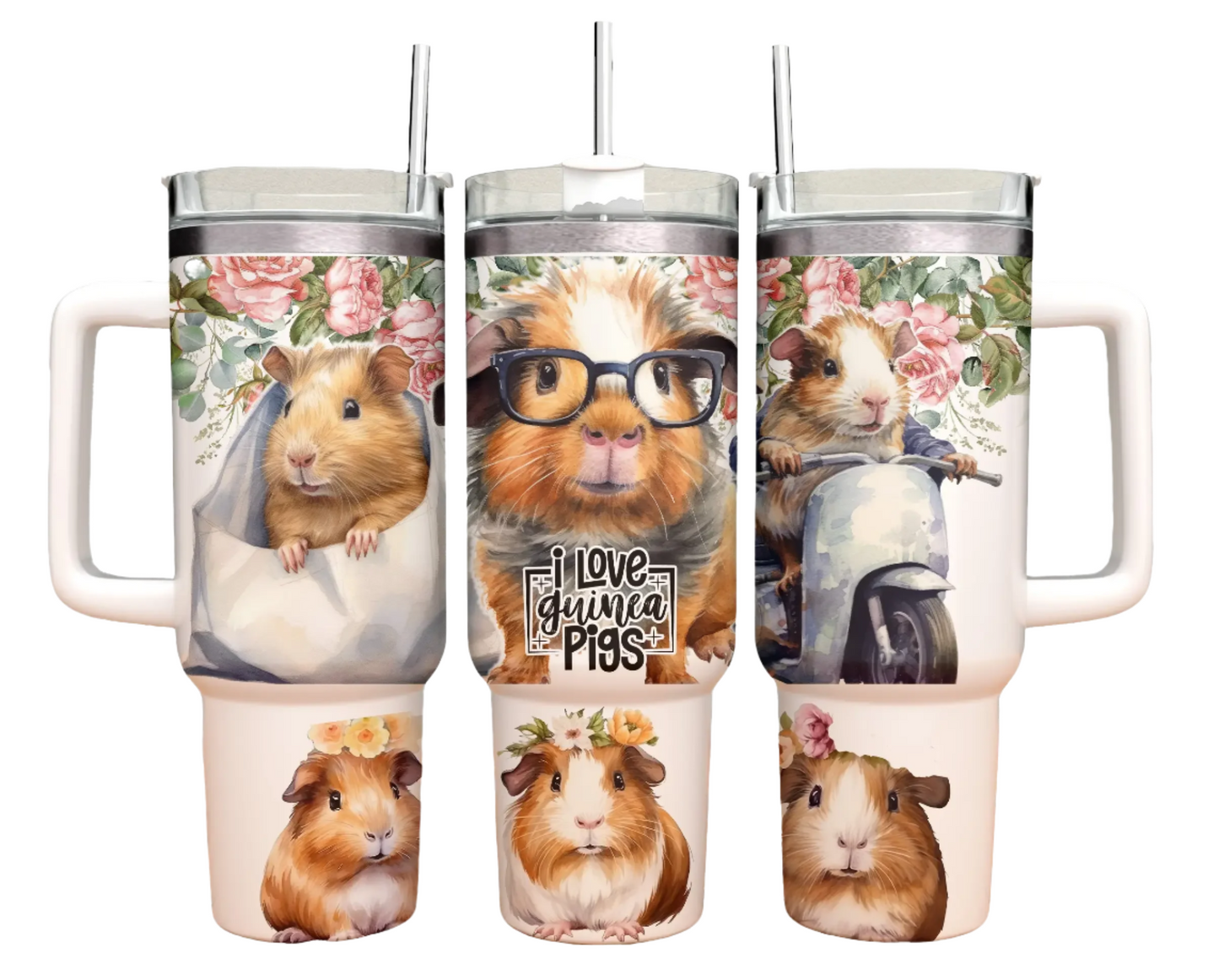 40oz Tumbler - I love Guinea Pigs