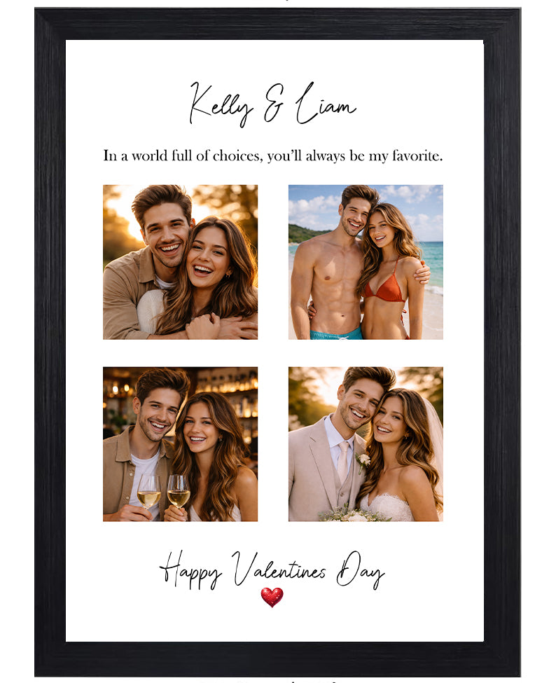 Personalised Couples Photo Print with Quote | Valentine’s Day, Anniversary or Just Because Gift