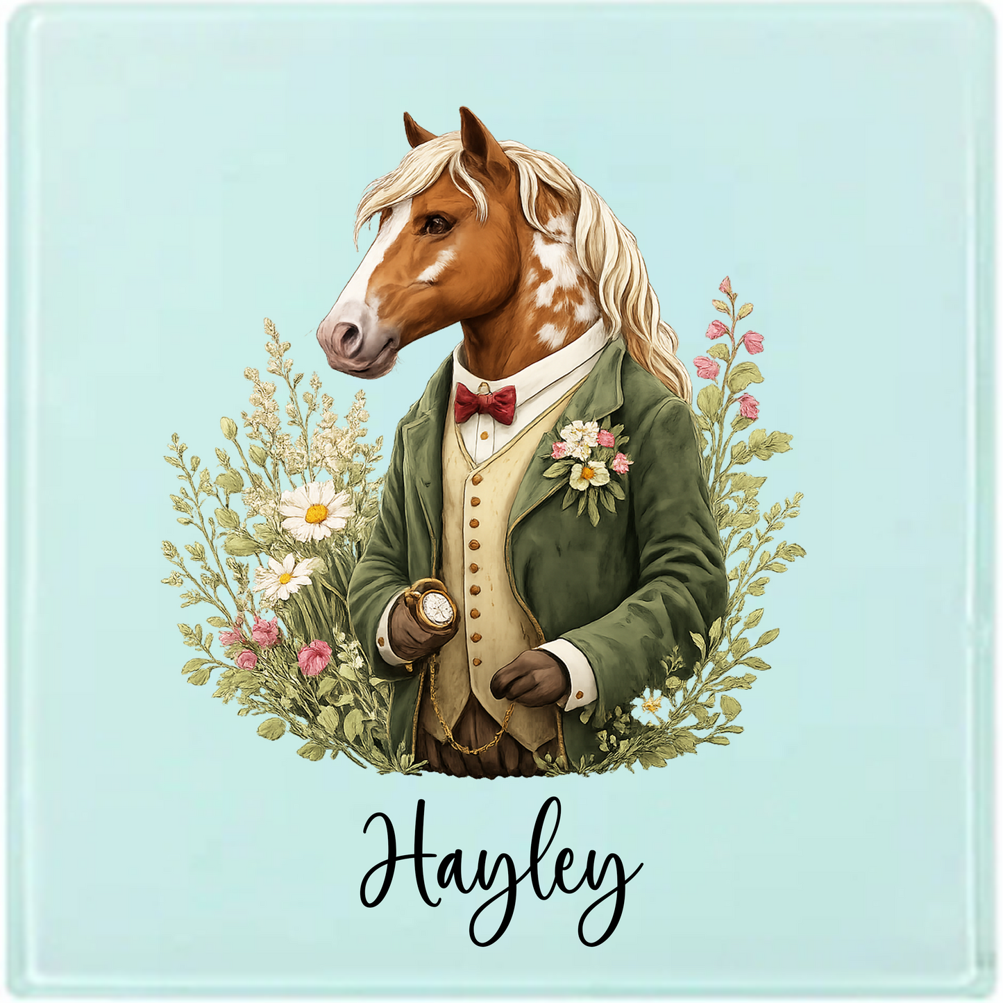 Personalised Horse Latte Mug – 17oz Woodland Animal Name Mug – Double Sided Custom Gift