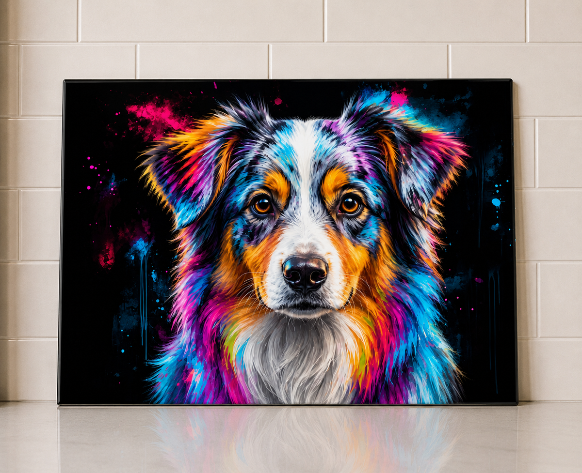 Dog Breed Glass Chopping Board – 140+ Breeds Available | Small & Large Worktop Saver