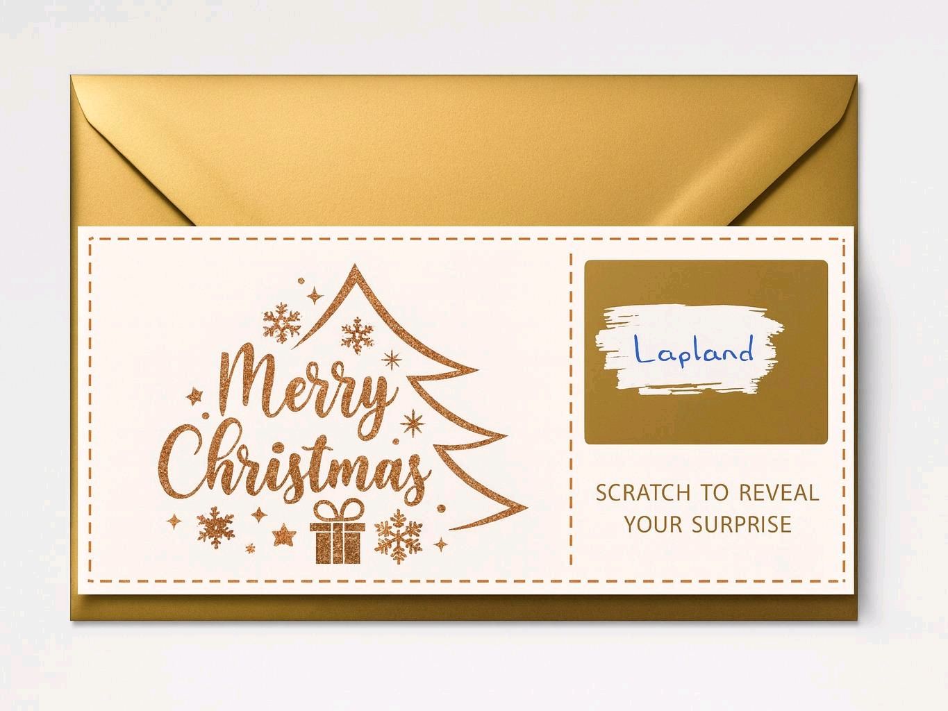 Merry Christmas Surprise Scratch card includes envelope - Christmas
