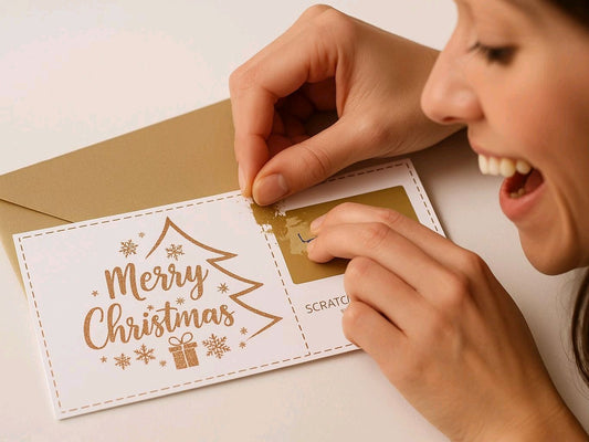 Merry Christmas Surprise Scratch card includes envelope - Christmas
