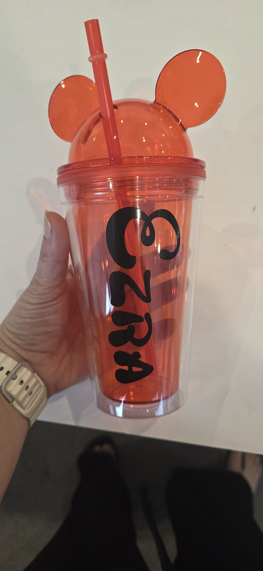 Mickey Straw Tumbler - 16oz Personalised