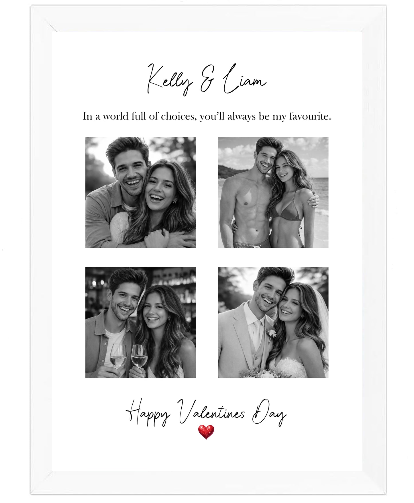 Personalised Couples Photo Print with Quote | Valentine’s Day, Anniversary or Just Because Gift